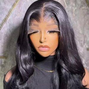 Silky Straight Middle-Part 13×4 Ear-to-Ear Lace Front Wig