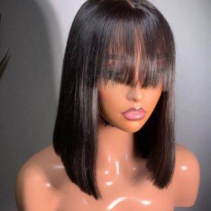 Closure Fringe Hair Blend Wig