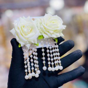 Floral Pearl Cascade Earrings