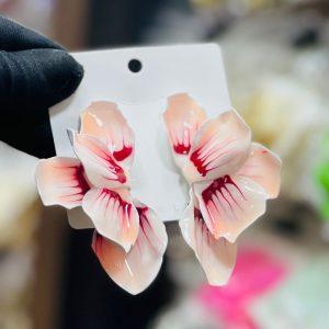 Bloom Enamel Orchid Statement Earrings