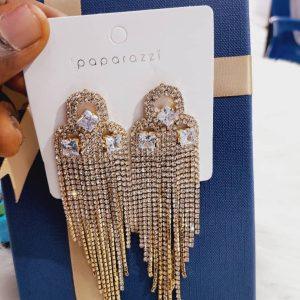 Paparazzi Luxe Rhinestone Tassel Earrings