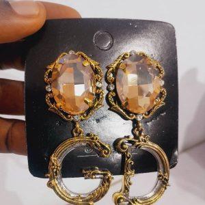 Vintage Baroque GD Drop Earrings