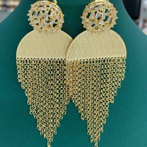 Radiance Cascade Crystal Fringe Earrings