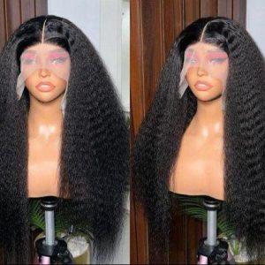 Natural Black Kinky Straight 13x4 Lace Front Wig