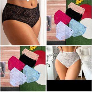 Ultra-Lightweight Full Lace Comfort Panties (High-Waist Design)
