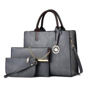 Elegant 3-in-1 Structured Handbag Set for the Modern Woman