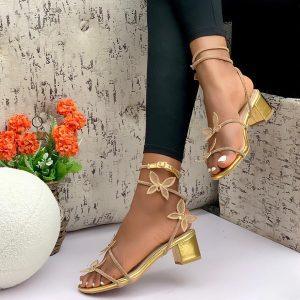 Luxe Butterfly-Strap Block Heels