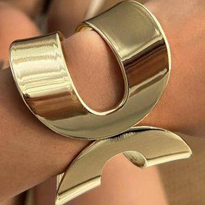 SBF Signature Bold Gold Statement Chunky Bangle