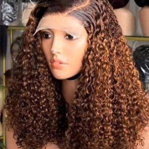 5x5 HD Closure Deep Curly Wig – Piano Color