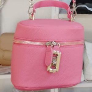 Pink Vanity-Style Box Handbag