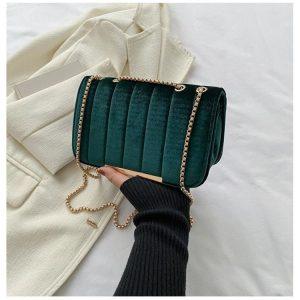 Luxury Quilted Velvet Chain Bag