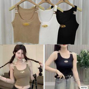 Buckle‑Strap Luxe Tank Top