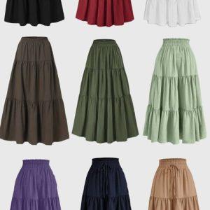 Elegant Tiered Maxi Skirts