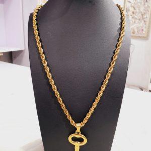 Original Bold Statement Steel Necklaces (Key & Electric Plug Pendants)