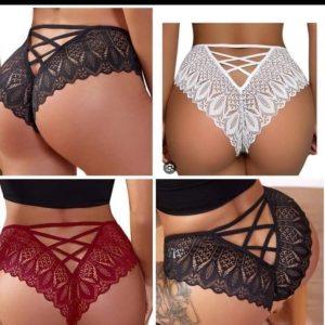 Cross-Back Lace Panties