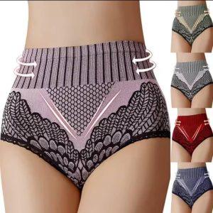 SculptFit High-Waist Tummy Control Lace Panties