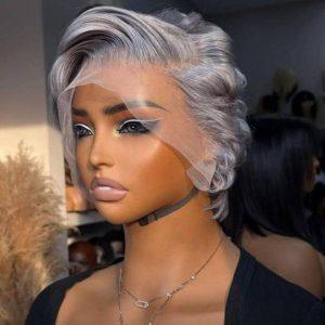 The Full Frontal Grey Tiwa Wig