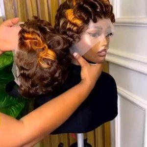 Luxury Pixie Cut Lace Wig – P4/350 Color Blend