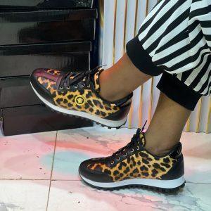 Leopard-Print Statement Sneakers