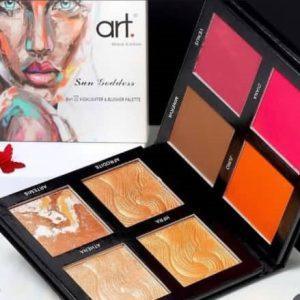 ART “Sun Goddess” 8‑in‑1 Blush & Highlighter Palette