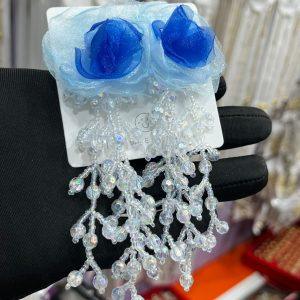 Floral Fantasy Beaded Drop Earrings