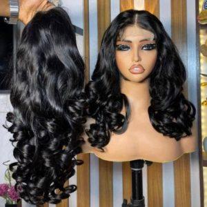 5by5 Luxury Jet Black Bouncy Curl Wig