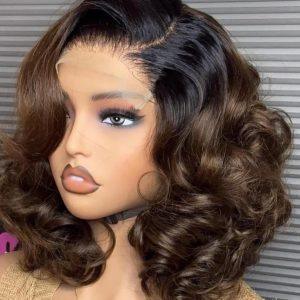 5*5 flipping bounce Tib/4 Short Highlight Lace Wig