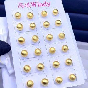 Windy Classic Gold-Tone Stud Earrings