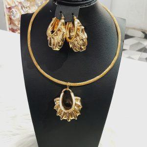 Premium Xuping Gold-Plated Jewelry Set with Statement Pendant
