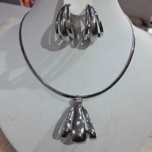 Silver Sunbelle Elegance Set - Necklace & Earrings