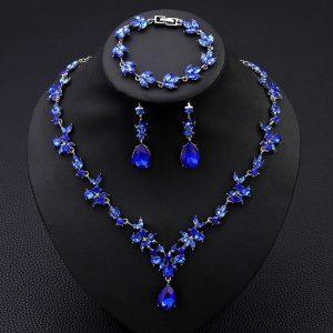 Royal Blue Luxury Crystal Jewelry Set