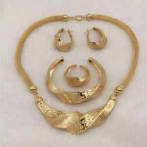 Elegant Gold-Tone Statement Jewelry Set