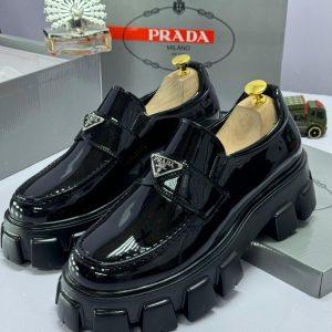 Luxury Designer-Inspired Chunky Prada Patent Loafers