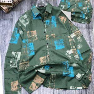 Men’s Urban Street-Print Long Sleeve Shirt