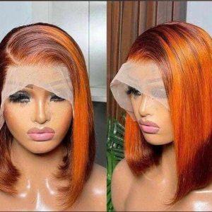 Full Frontal (3 Tone) - 4/350/4 Vibrant Copper Orange Straight Bob