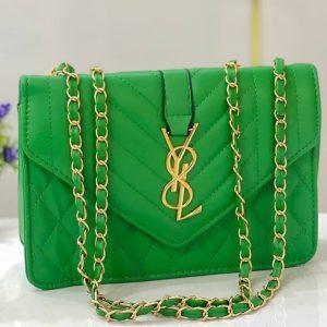 YSL-Inspired Quilted Chain Shoulder Bag