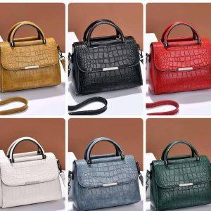 Luxury Croc-Embossed Structured Handbag