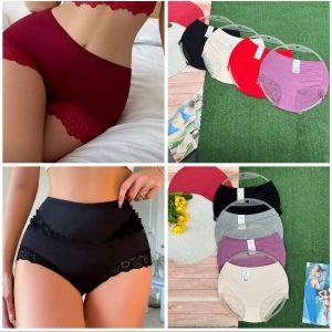 High‑Waist Lace Full‑Coverage Women’s Underwear