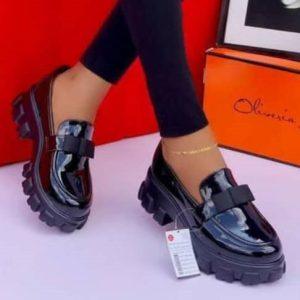 Ultra‑Gloss Chunky Lug Loafer