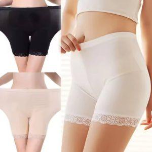 Women’s Ultra-Stretch Lace-Trim Seamless Shorts