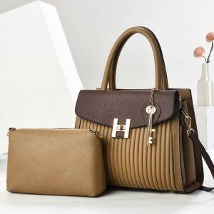 2‑in‑1 Elegant Satchel & Clutch Handbag Set