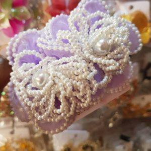 Elegant Pearl and Lace Floral Hair Clip
