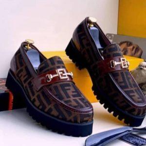 Men’s Logo‑Patterned Lug‑Sole Loafer