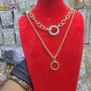 Luxurious Double-Layered Gold Chain Necklace Set