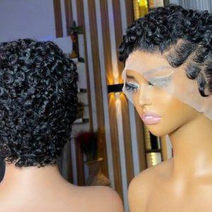 Short Curly Full‑Frontal Wig