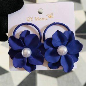 Bold and Beautiful Flower Hoop Earring Pair