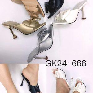 GK24-666 Elegant Bow-Knot Slip-On Heels