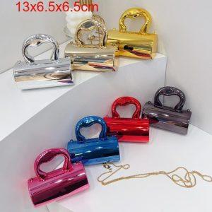 Luxury Glossy Heart-Handle Mini Handbag