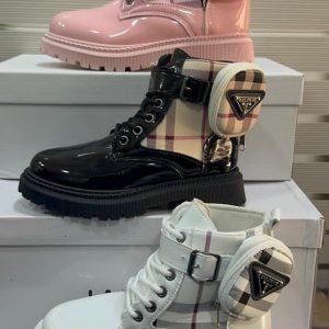 Premium Glossy Ankle Boots With Mini Side Pouch