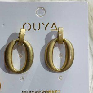 Gold-Toned Hoop Drop Earring